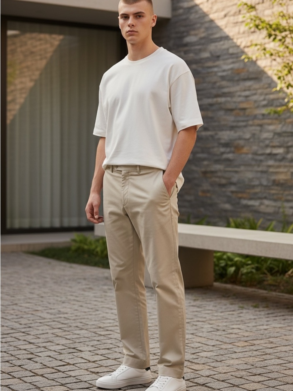 Lauren Ralph Lauren Classic Preppy Cotton Chino Pants in Khaki